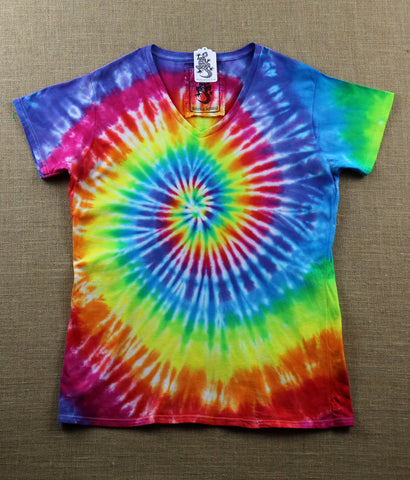 Tie Dye Women's V-Neck (Snug) Size 3XL #06