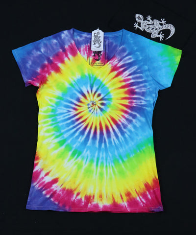 Tie Dye Women's V-Neck (Snug) Size XL #012