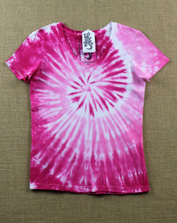 Tie Dye Women's V-Neck (Snug) Size S #012