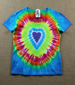 Tie Dye Women's V-Neck (Snug) Size L #022