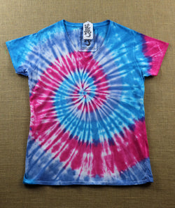 Tie Dye Women's V-Neck (Snug) Size 3XL #08