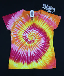 Tie Dye Women's V-Neck (Snug) Size 2XL #013