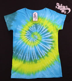 Tie Dye Women's V-Neck (Snug) Size XL #05